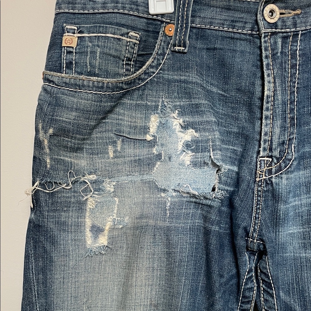 Big Star Men's Regular Boot Cut Distressed Denim Jeans - Picture 7 of 10